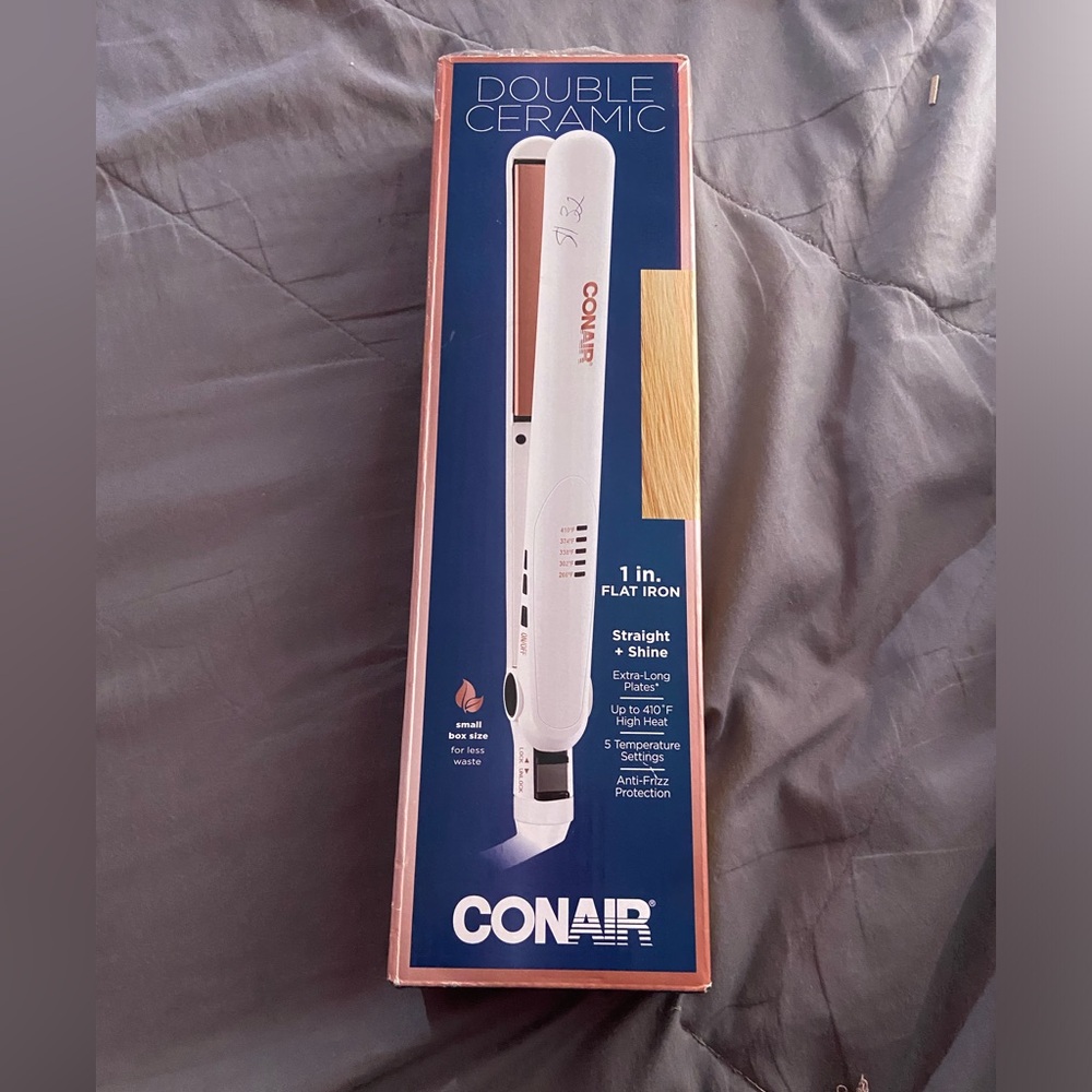 A flat iron that gets up to 410•F